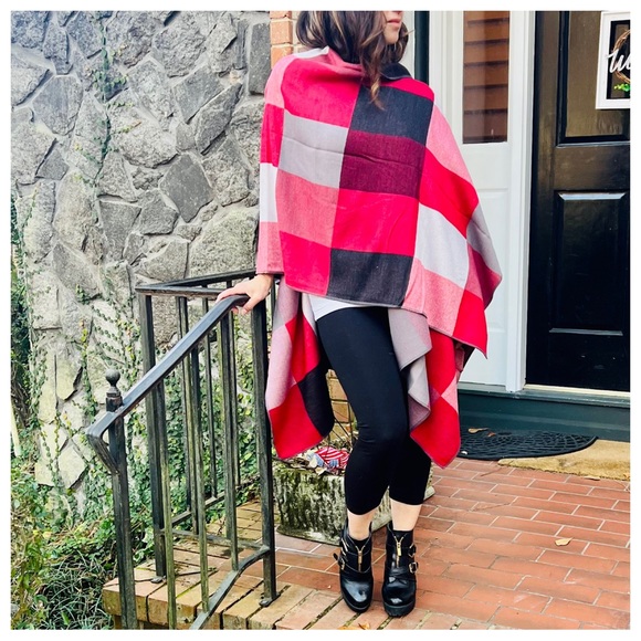 06 Boho Fabulous Oversized Wrap Poncho Shawl - Picture 7 of 7